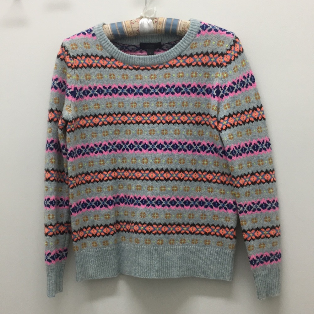 JCrew Fair Isle crewneck sweater 💖